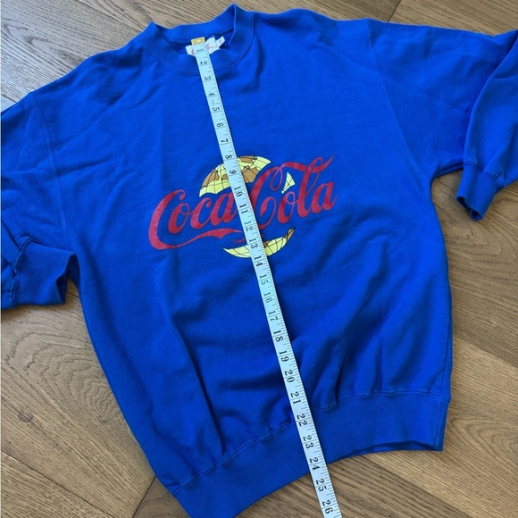 Coca Cola Vintage 1989 Crewneck Sweatshirt / Size 2 (Small) - Blue - Like New - Picture 7 of 9